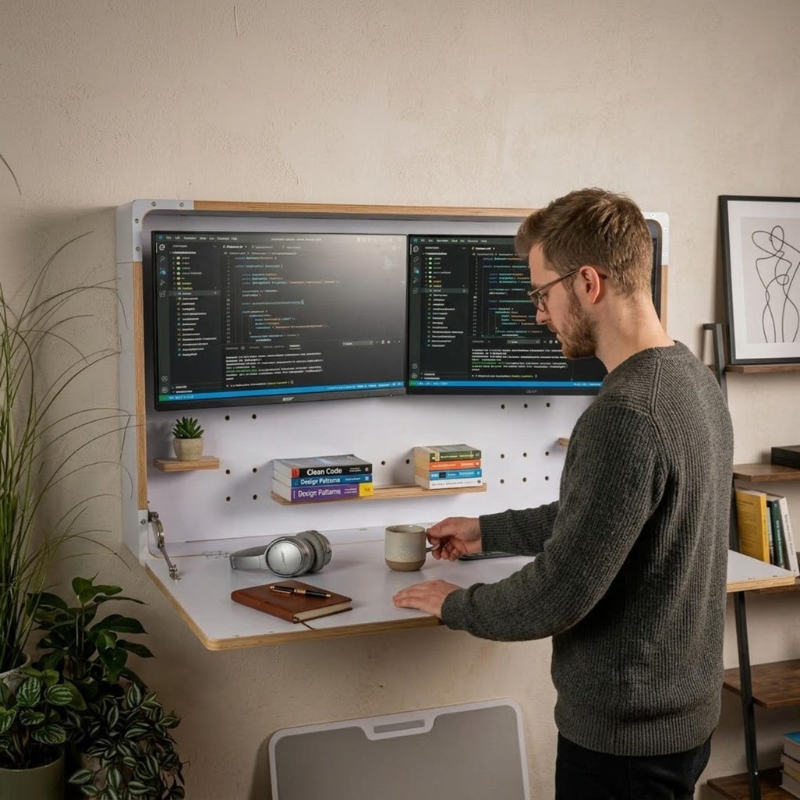 SmartHub Foldable Wall Workstation
