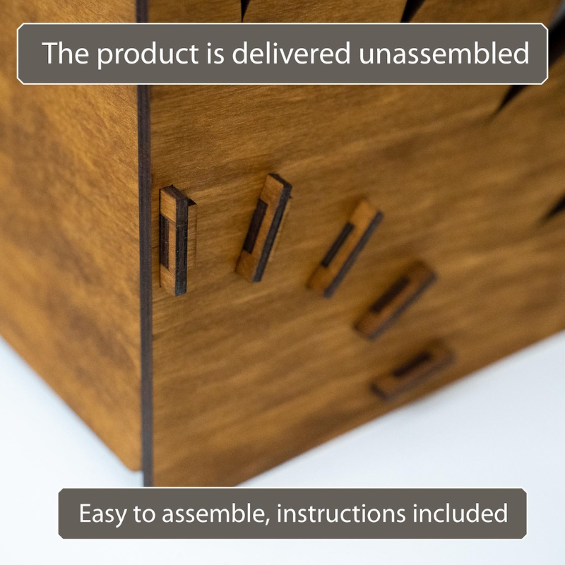 Wooden Desk Organizer | File Organizer for Desk | Office Paper Organizer | File Sorter | Document Holder | Rustic Desk Organizer