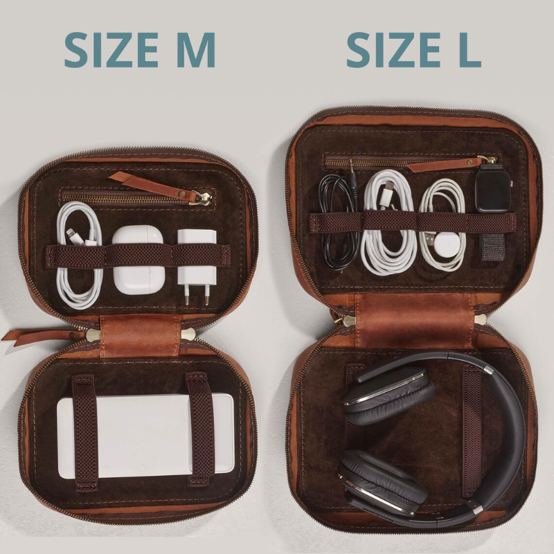 SmartHub Leather Tech Organizer